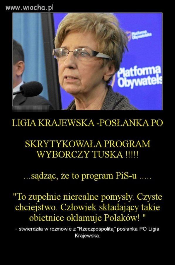 Krytykować swój program wyborczy,