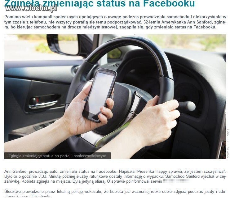 Ostrożniej z tym Facebookiem ludzie