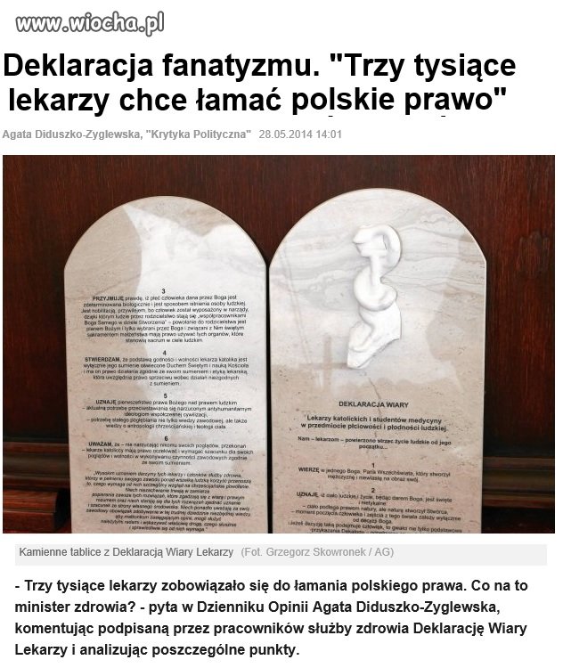 Deklaracja wiary lekarzy- talibowo w XXI wieku