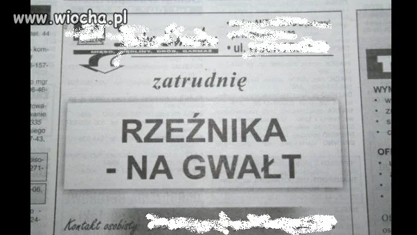 Ogłoszenie dla odważnych