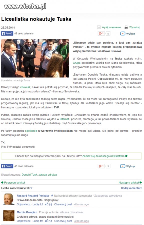 Licealistka Nokautuje Tuska