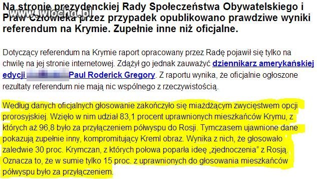 Prawdziwe wyniki referendum na Krymie!