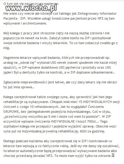 O tym jak się leczy pacjentów na papierze 