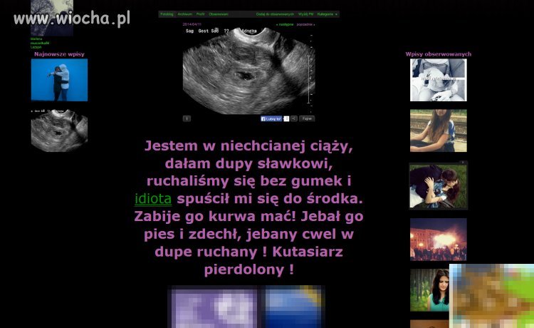 Dziewczyna na photoblogu.