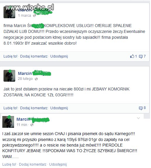 Długo znosiłem to czytając na Facebook'u