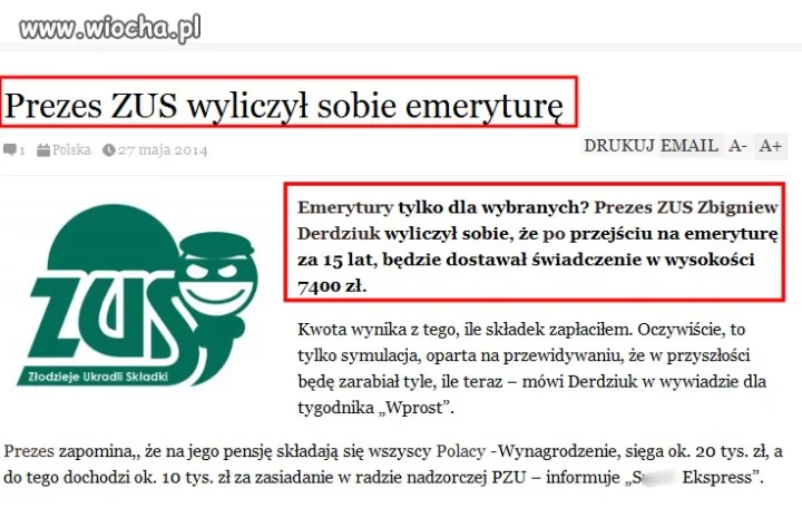 Emerytury dla wybranych !