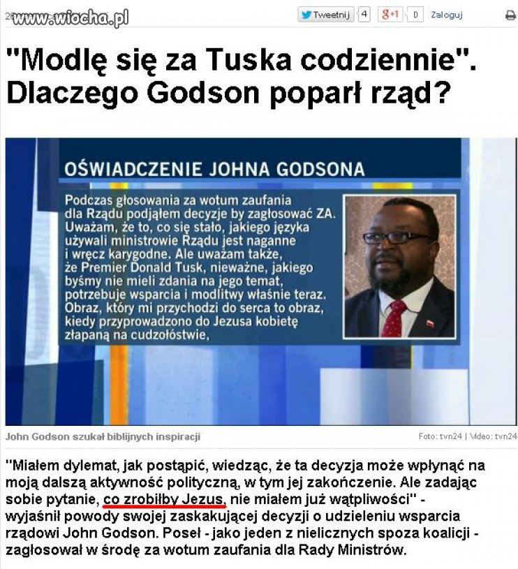 Jezus kazał mu poprzeć Tuska!!! 