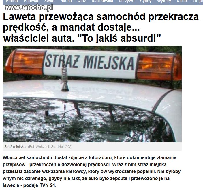 Zepsute auto na lawecie...