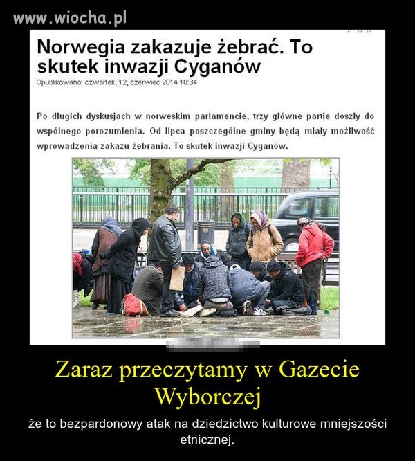 Norwegia zakazuje żebrać 