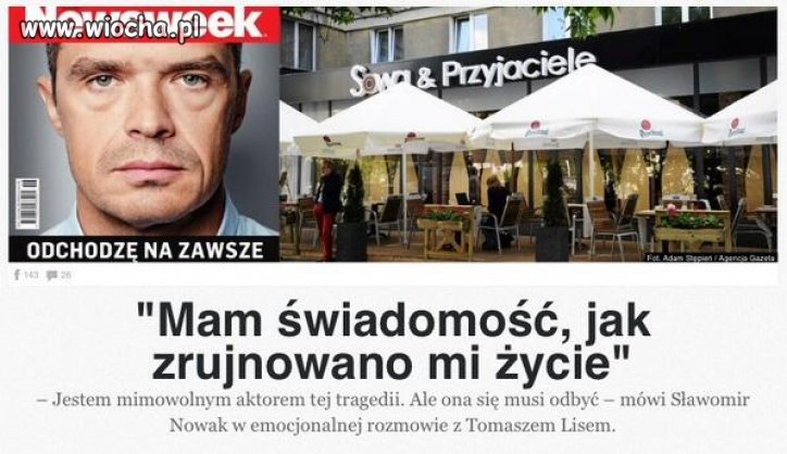 Mimowolny aktor tragedii ...