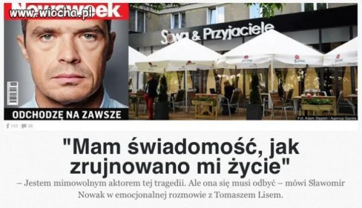 Mimowolny aktor tragedii ...
