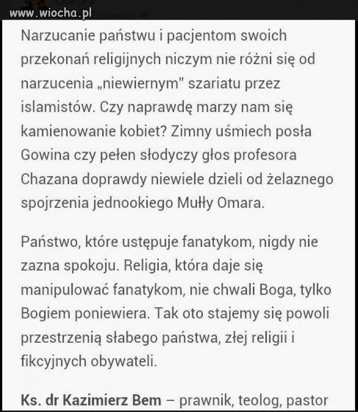 Ksiądz a jednak mądrze gada... 