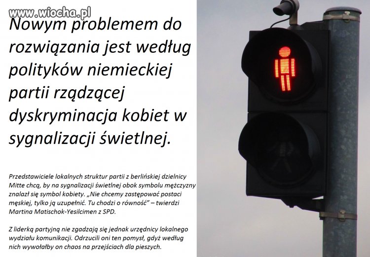 Sygnalizacja świetlna dyskryminuje kobiety