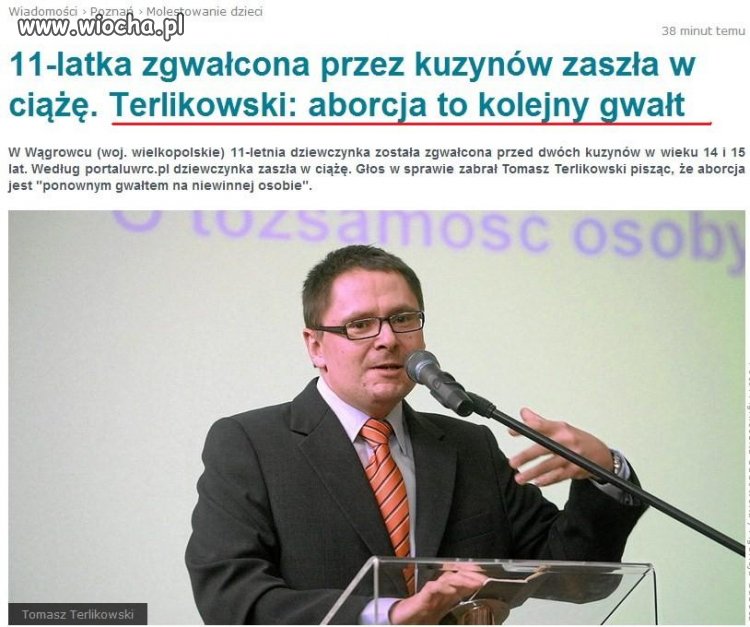 I gwałt i wypowiedź Terlikowskiego porażające 