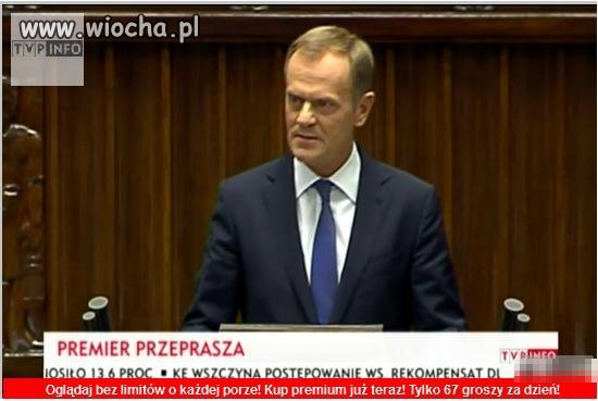 Hahahaha Premier przeprasza