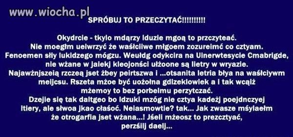 Spróbuj to przeczytać