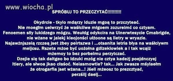Spróbuj to przeczytać