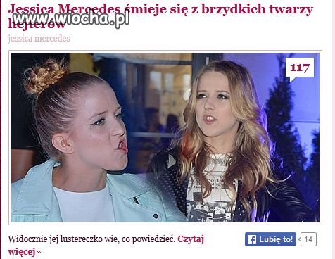 śmieje się z innych, wielka blogerka...