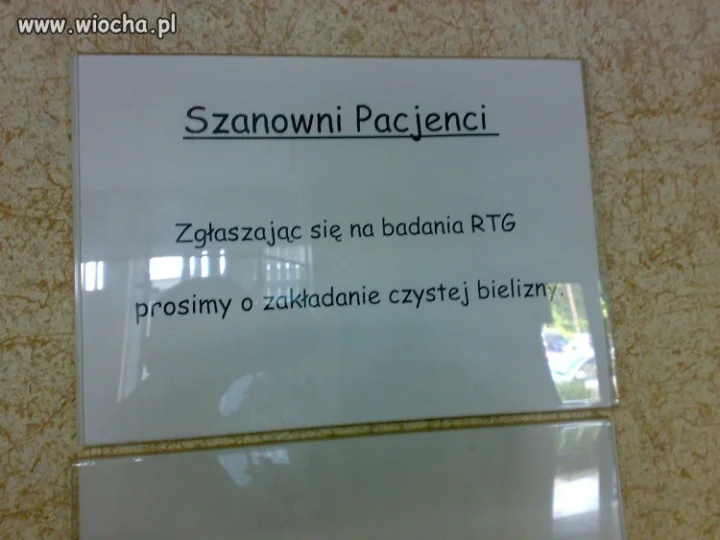 Pamietaj pacjencie! Przed wizytą umyj d.pe