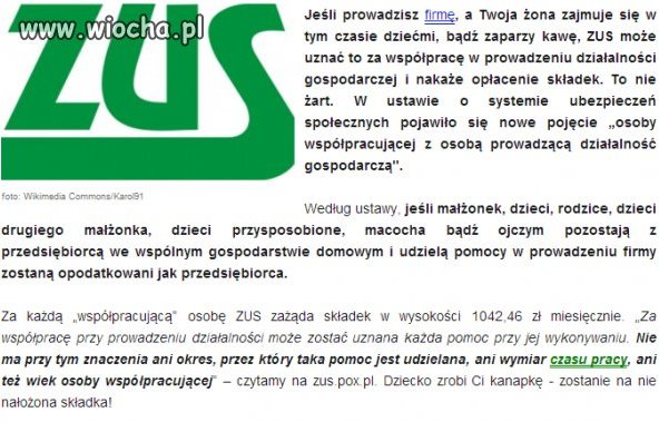 Nowy przepis ZUS
