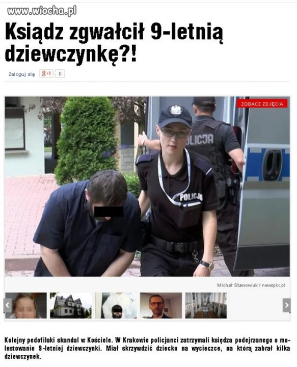 Kolejny zwyrodnialec w sutannie...