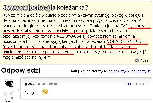 Co mogła zaproponować koleżanka??