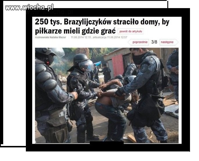 Lepiej pozbawić ludzi domów niż odwołać mistrzostw