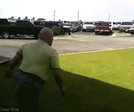 Grubas też może zrobić salto