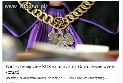 A wyrok był niekorzystny 
