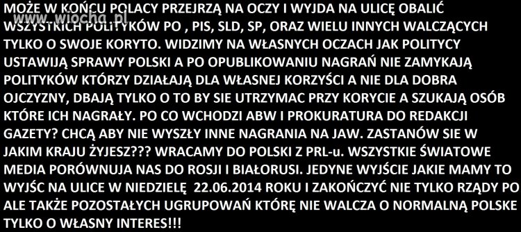 WYJDŹMY W KOŃCU NA ULICĘ!!!