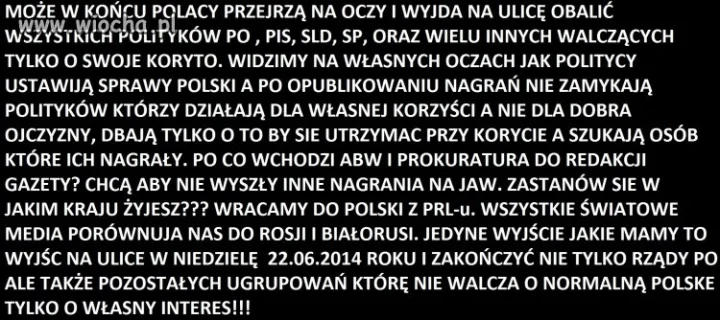 WYJDŹMY W KOŃCU NA ULICĘ!!!