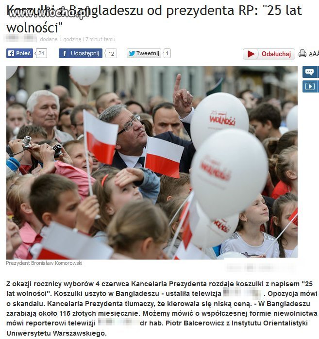 I jak ma być dobrze w Polsce skoro sam prezydent 