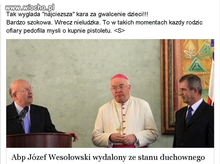 A Polski kościół krytykuje Watykan że ta kara jest