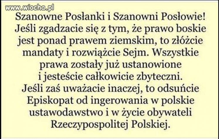 Apel do posłów !!!
