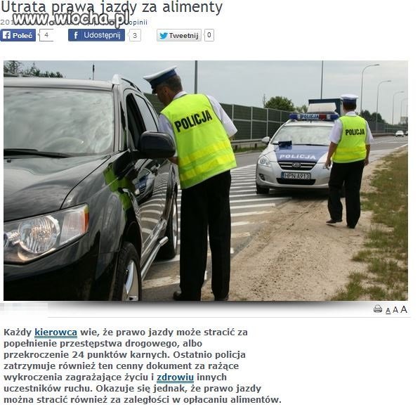 Nie płacisz alimentów, tracisz prawo jazdy...