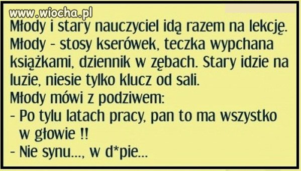Młody i stary nauczyciel