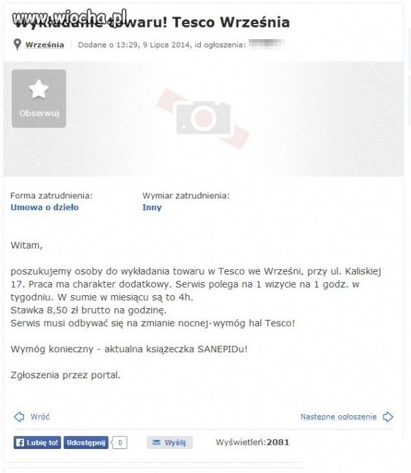 Jedyna taka oferta, 2081 wyświetleń