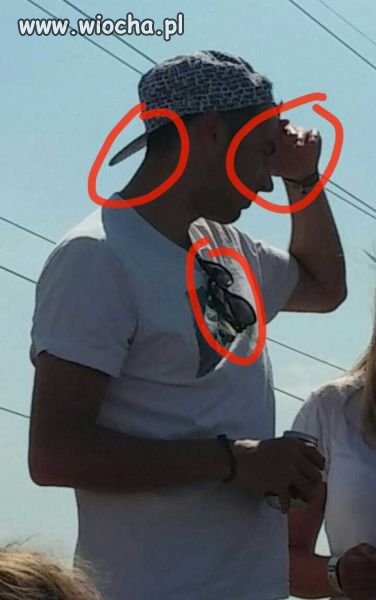 Czapeczka z daszkiem jest, okulary są