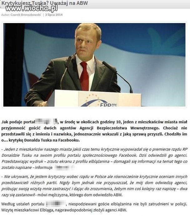 Brak wolności wypowiedzi w tym kraju.