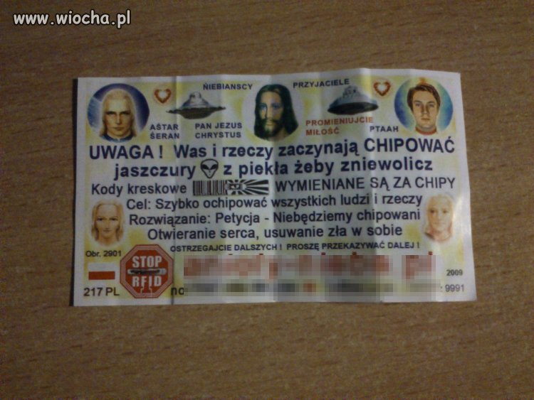 Znalazłem w skrzynce na listy ...