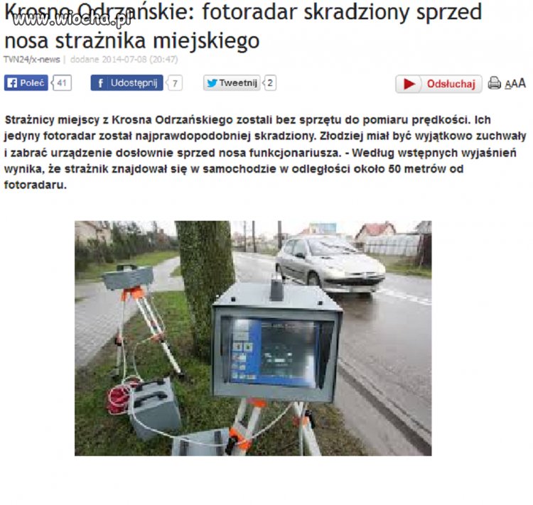Zuchwała kradzież w Krośnie Odrzańskim.
