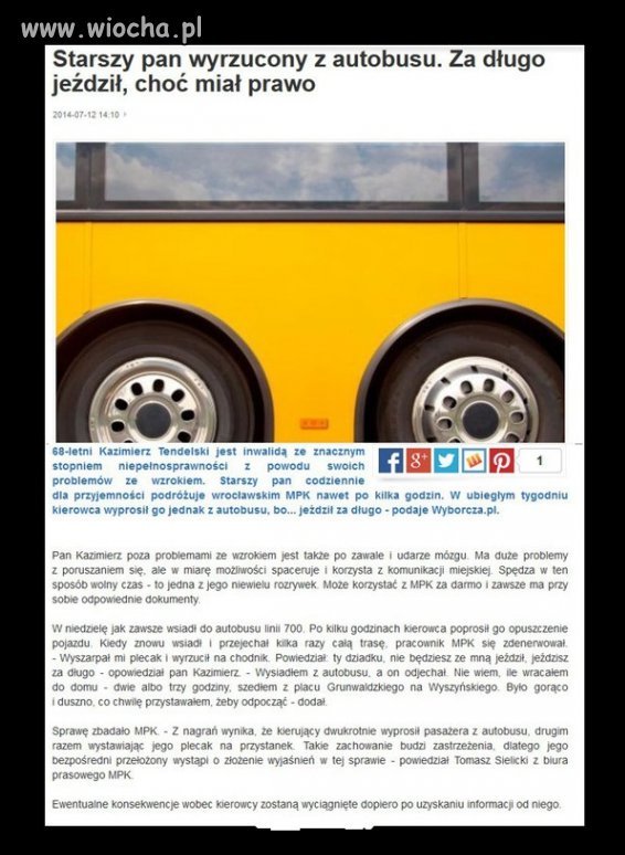 Został wyrzucony z Autobusu