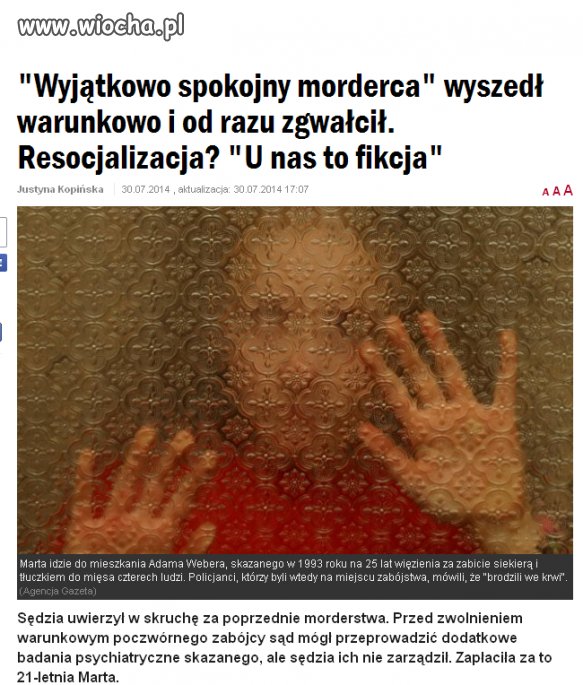 Przywrócić karę śmierci. Wiocha dla sędziów