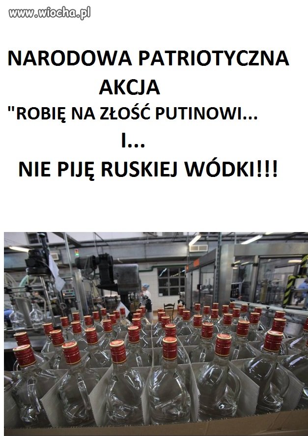 Nie korzystam z gazu i ...nie jem ruskich pierogów