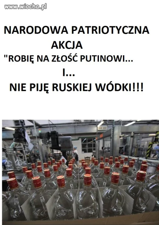 Nie korzystam z gazu i ...nie jem ruskich pierogów