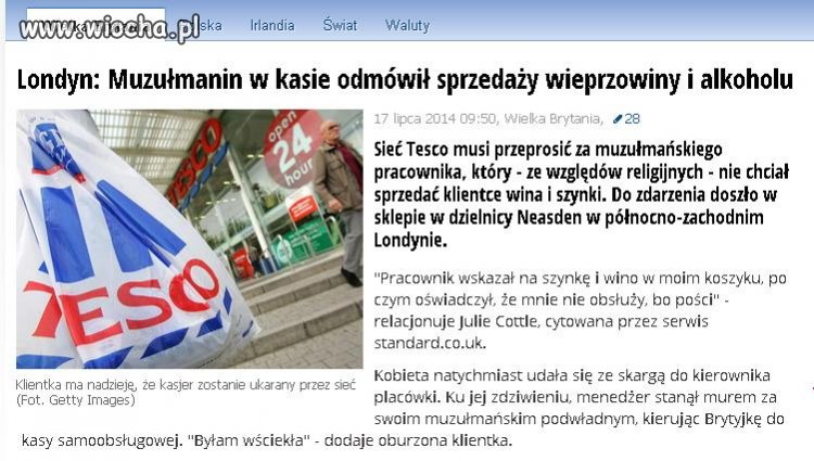 Tesco też ma swoich dr. Chazanów...