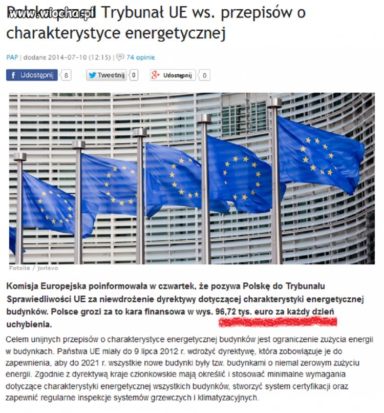I się zaczęło..."Kochana UNIA EUROPEJSKA"