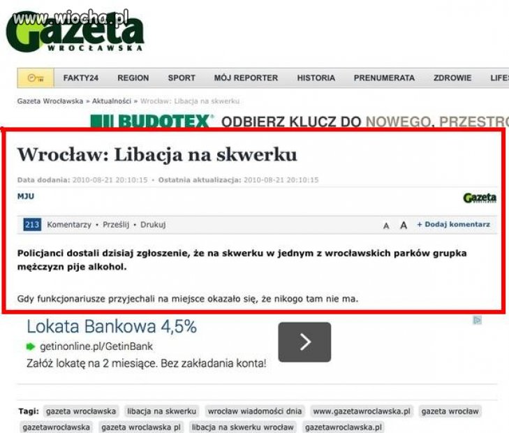 Wiadomość na pierwszej stronie!!!