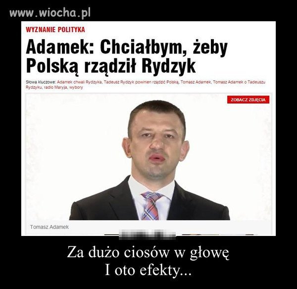 Za dużo ciosów przyjął Adamek .