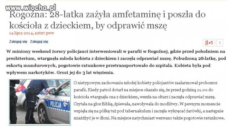 Zatrzymana za odprawianie mszy...